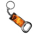 thumbnail image 1 of Burning Up Flames Fire Keychain Key Chain Ring Bottle Bottlecap Opener, 1 of 1