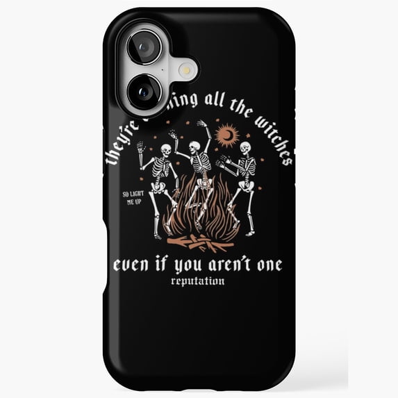 Burning Witches Skeleton Funny Halloween Art Tough Case for iPhone 11 ...