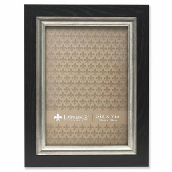 Burnished Composite Picture Frame - Black & Silver, 0.71 in.