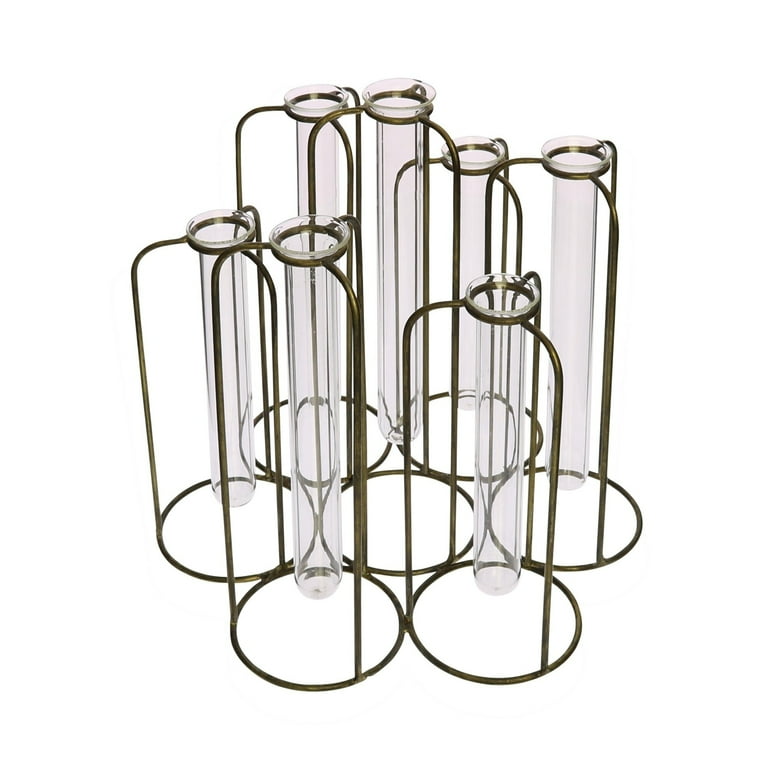 Burnished Gold Test Tube Cluster Vase Burnished Gold Test Tube Cluster Vase