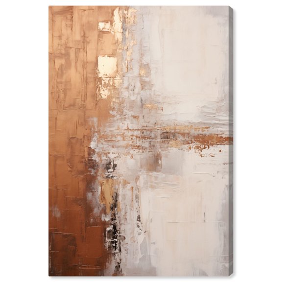 Burnished Memory Canvas Earth Tone Abstracts by Art Remedy, Gallery Wrapped, 24 x 36