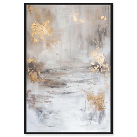 Burnished Patina Canvas Gemstone Abstract Art by Art Remedy, Black Frame, 24" x 36"