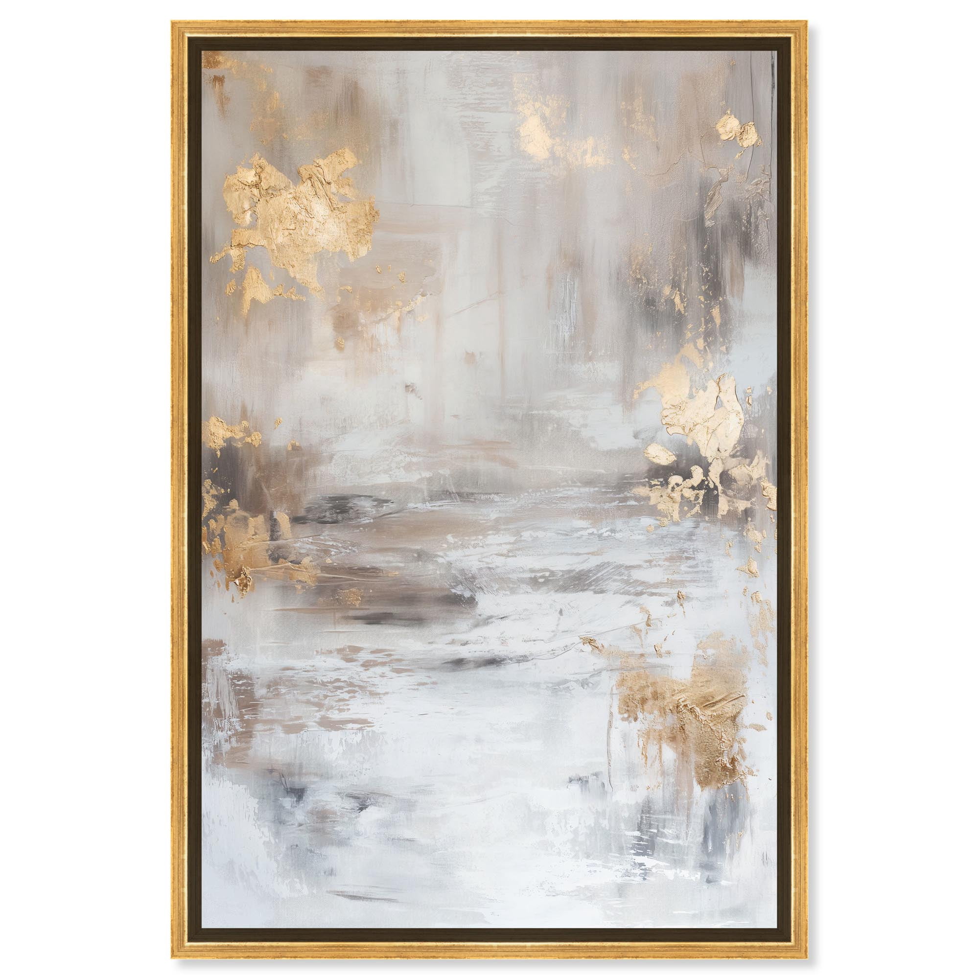 Burnished Patina Canvas Gemstone Abstract Art by Art Remedy, Gold Frame ...