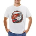 thumbnail image 1 of Burnout Car Japanese Drift Sport Car Street Racing Vintage T-shirt Mens Cotton Classic Crewneck Short Sleeve Tees Unisex White 4XL, 1 of 2