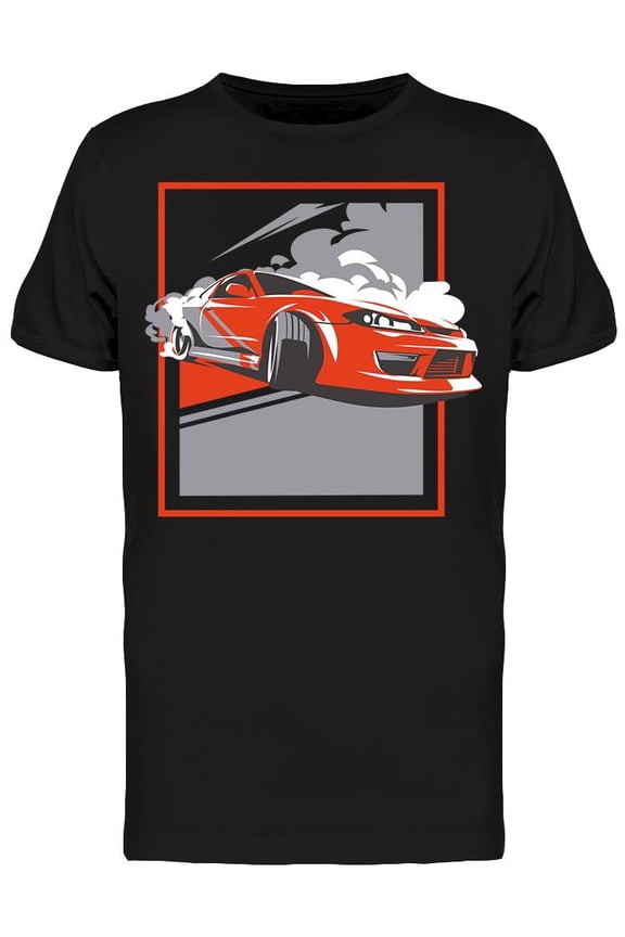 Burnout Car T-Shirt Men -Image by Shutterstock, Male x-Large