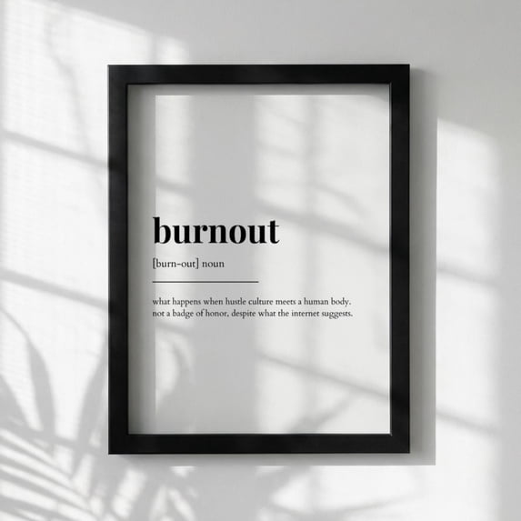 Burnout Definition Poster, Burnout Meaning, Dictionary Style Wall Art ...