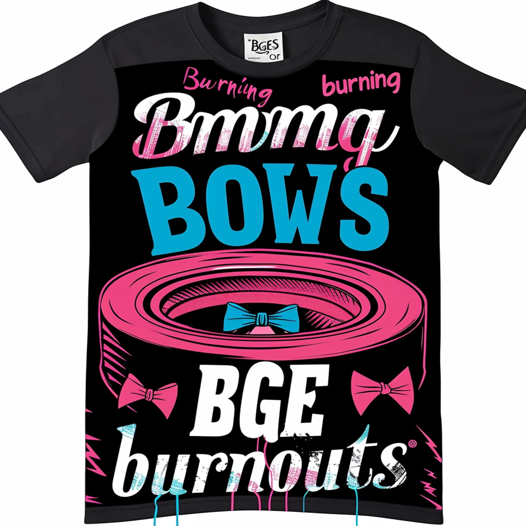 Burnouts Or Bows Oma T-Shirt - Lustig Für Gender Reveal Party