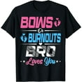 thumbnail image 1 of Burnouts Or Bows Gender Reveal Party Announcement Bro T-Shirt, 1 of 4