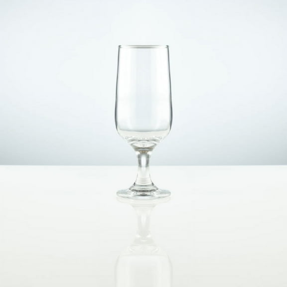 Burns Glass Footed Pilsner Beer Glass, 8.75 oz Ultimate Bottle Presentation Glass (Set of 4)