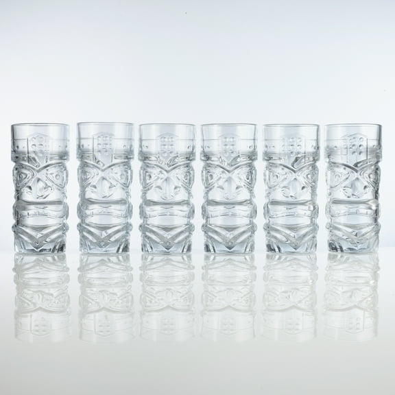 Burns Glass Heavy Tiki Glass 13 7/8 oz (Set of 6)