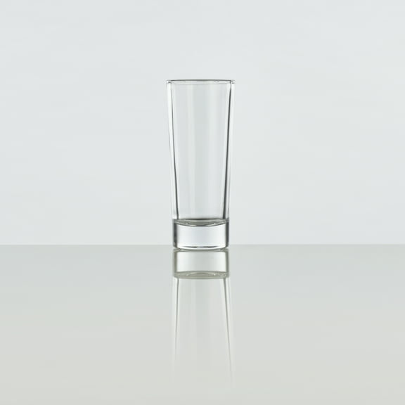 Burns Glass Shooter Shot Glasses, 2 oz Crystal Clear 4 Inch Tall Shot Glasses Heavy Base (Set of 6)