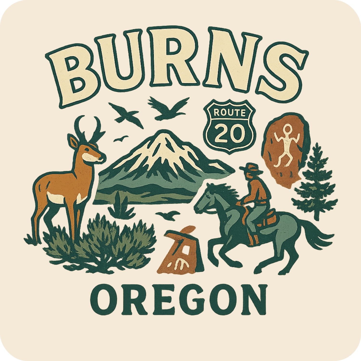 Burns Oregon Keepsakes Souvenir Vinyl Sticker – Destination Travel ...