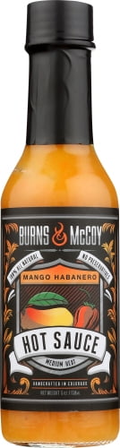 Burns and McCoy Hot Mango Habanero Sauce 5 fl oz (Pack of 12)