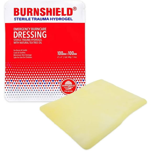 Burnshield Sterile First Aid Burn Dressing Non Stick Pads for Wounds & Burns, 1-Count