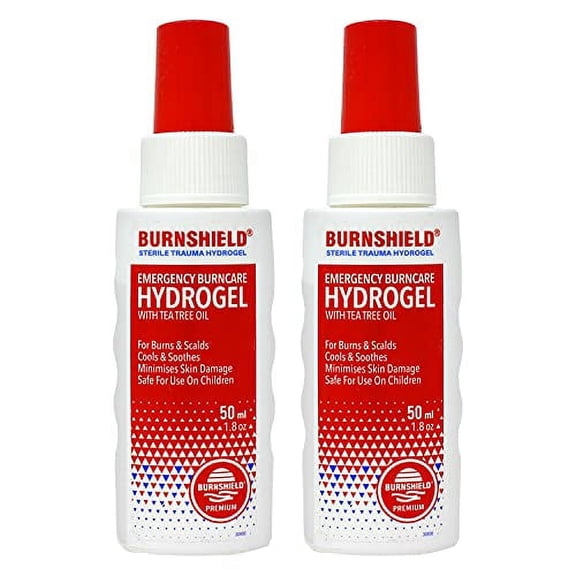 Burnshield Sterile Trauma Fire Burn Hydrogel Spray Bottle - 1.8 oz - 2 Pack