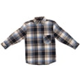 thumbnail image 1 of Burnside 4212 The Traditional Youth One Pocket Plaid Flannel-BLUE/ECRU-YL, 1 of 1