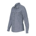 thumbnail image 1 of Burnside 5255 Women's Long Sleeve Chambray Button Up Shirt (3X-Large, Light Denim), 1 of 3