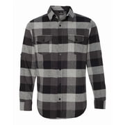Burnside 8210-Black-S Mens Woven Plaid Flannel, Black - Small
