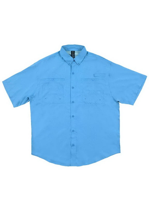 B19486254 Baja Short Sleeve Fishing Shirt, Sail - Medium