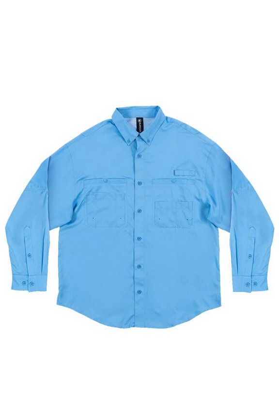 B19586254 Baja Long Sleeve Fishing Shirt, Sail - Medium