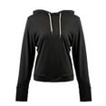 thumbnail image 1 of Burnside B5667 Ladies Modest Crop Hoodie-HEATHER BLACK-2XL, 1 of 2