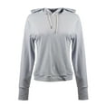 thumbnail image 1 of Burnside B5667 Ladies Modest Crop Hoodie-Heather Light Grey-XL, 1 of 2