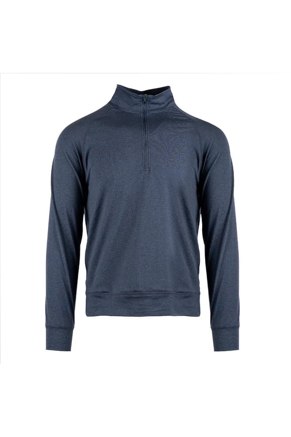B8167 Soft Jersey Quarter Zip-Ink Blue-L
