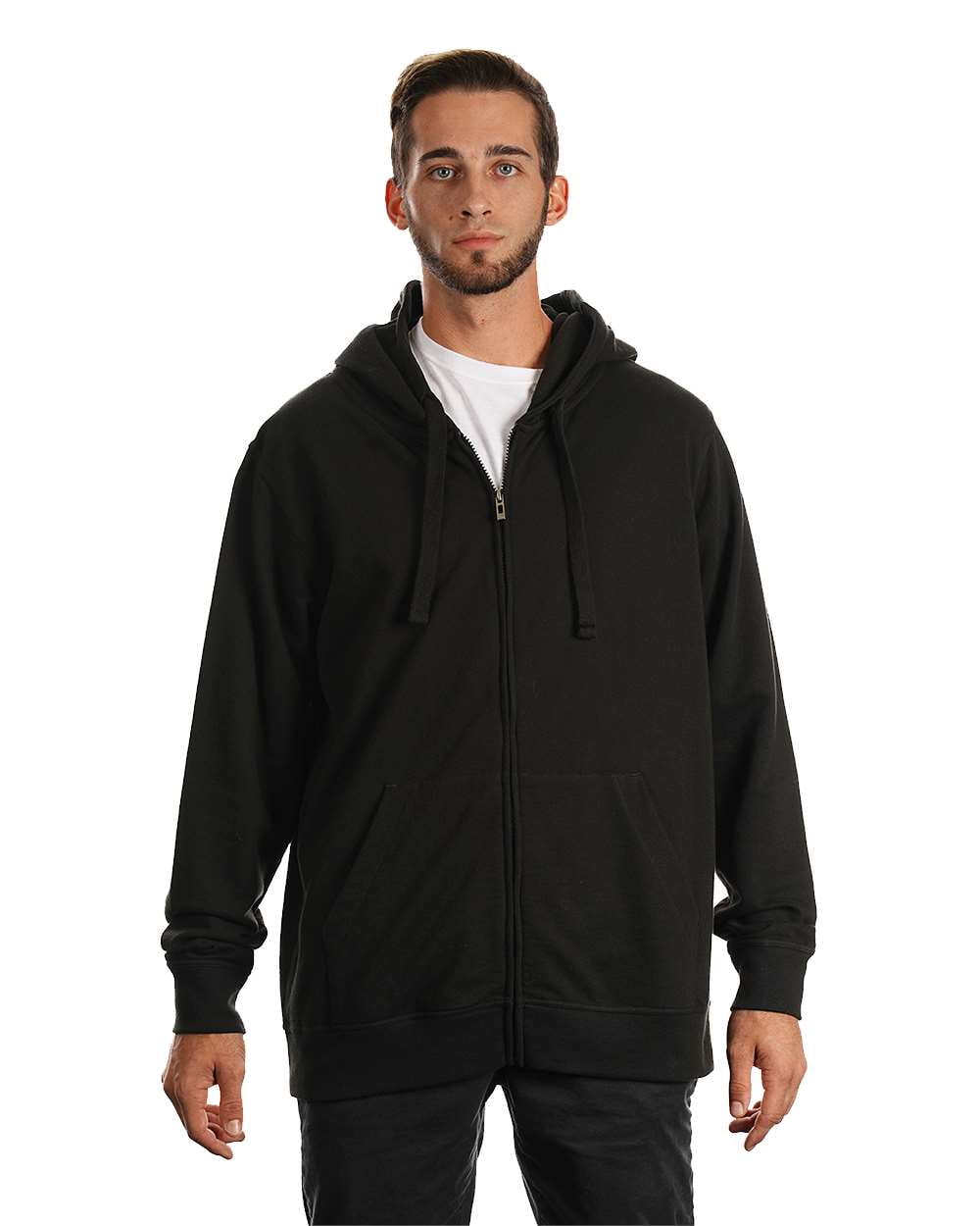 Men's  French Terry Full-Zip Hooded Sweatshirt