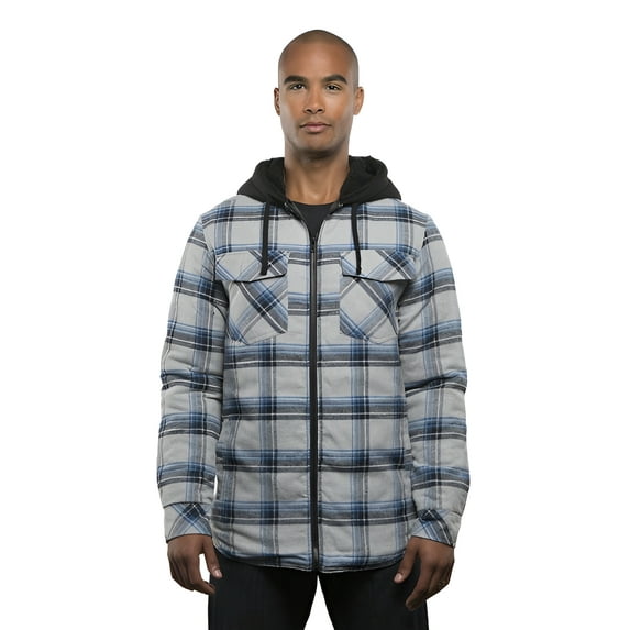 Burnside B8620 Men's Hooded Flannel Jacket