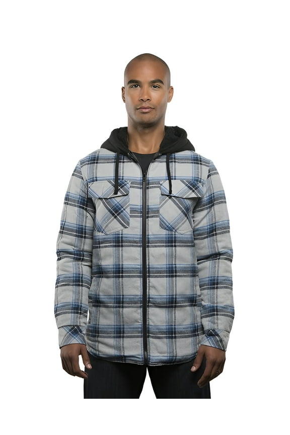 B8620 Men's Hooded Flannel Jacket