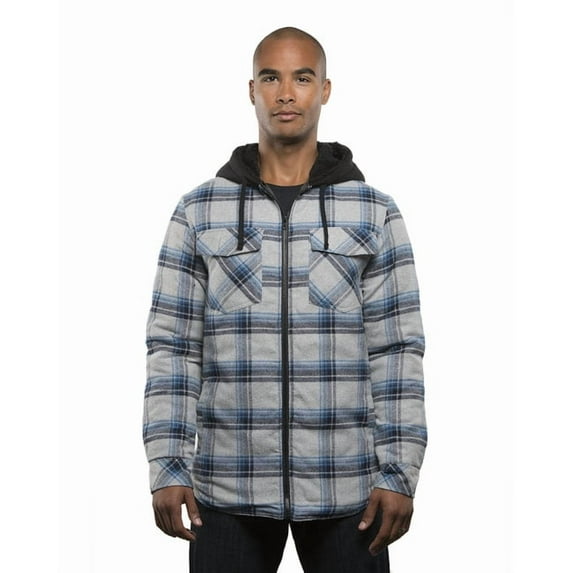Burnside B8620 Mens Hooded Flannel Jacket