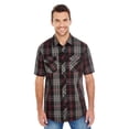 thumbnail image 1 of Burnside B9202 Men's Short-Sleeve Plaid Pattern Woven Shirt, 1 of 3
