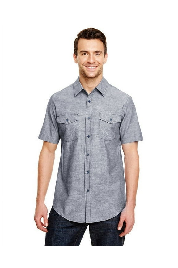 B9255 Mens Chambray Woven Shirt