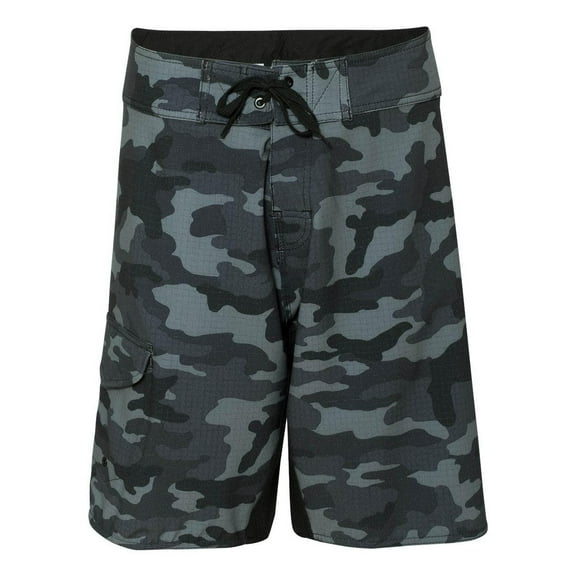Burnside B9371 Men's Diamond Dobby Board Shorts Black Camo 36