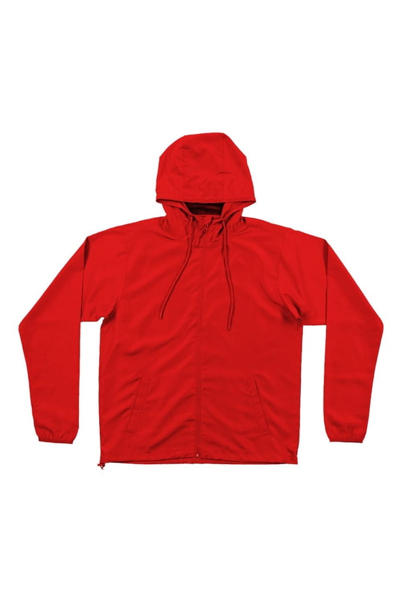 B9754 Men's Lightweight Windbreaker-Red-M