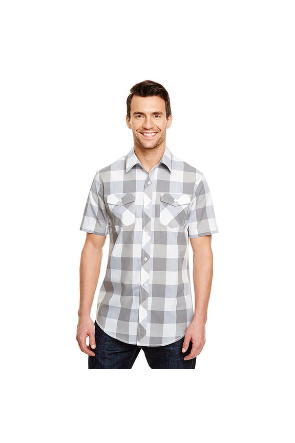 Men's Short Sleeve Buffalo Plaid Shirt