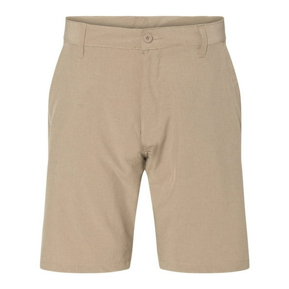 Burnside B13286774 Hybrid Stretch Shorts, Khaki Heather - Size 38