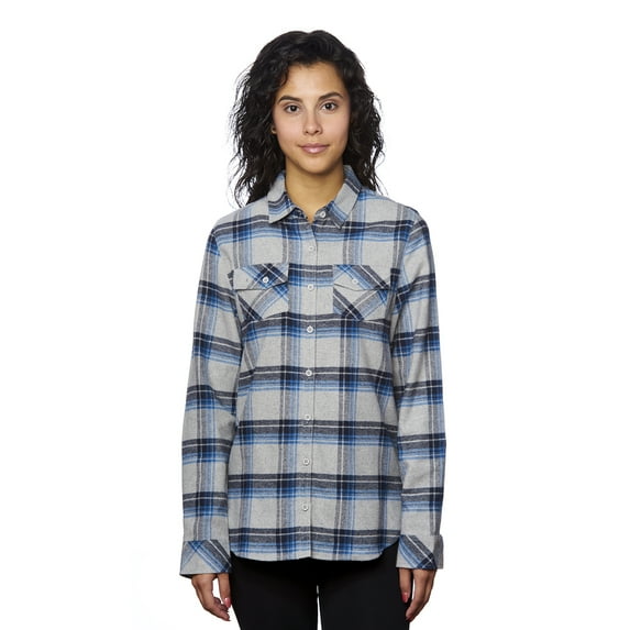 Burnside Ladies' Plaid Boyfriend Flannel Shirt - B5210