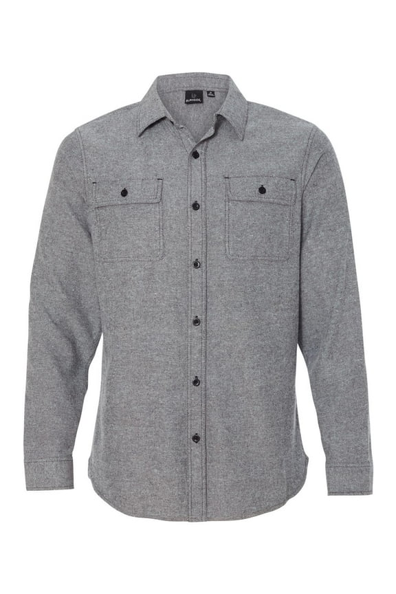 Long Sleeve Solid Flannel Oxford Shirt Men's 8200
