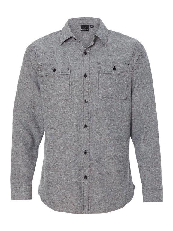 Long Sleeve Solid Flannel Oxford Shirt Men's 8200