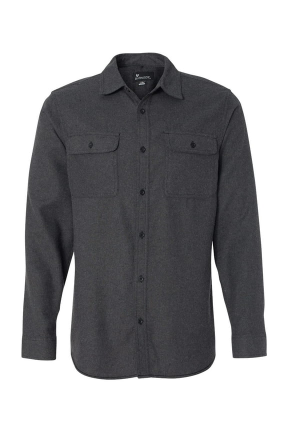 Long Sleeve Solid Flannel Shirt