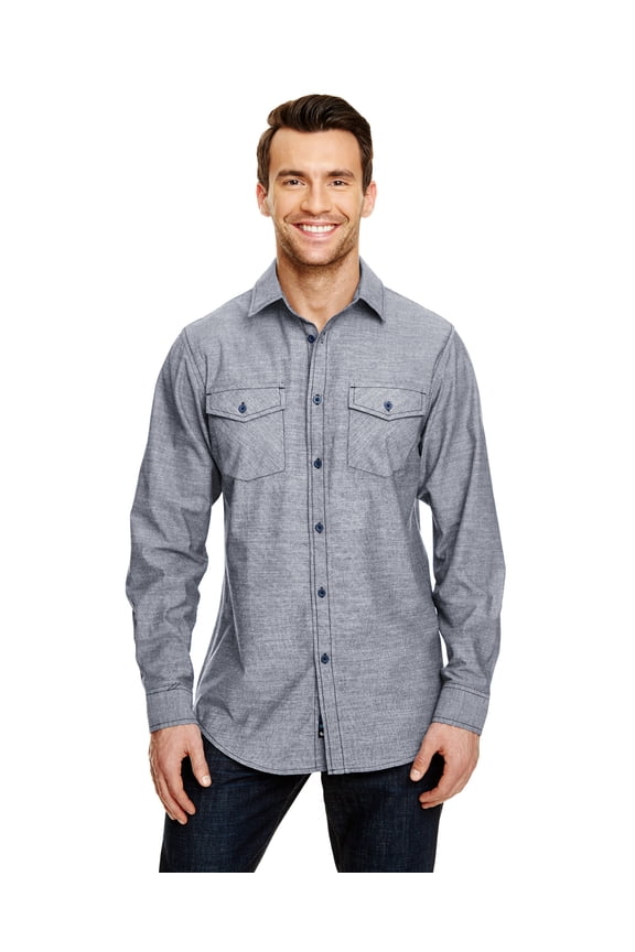 Men's Chambray Long Sleeve Shirt, Style 8255