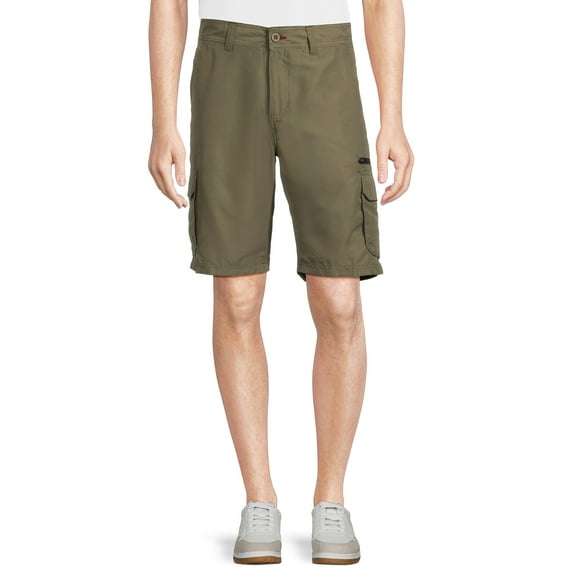 Burnside Men's & Big Men's Microfiber Cargo Shorts, 10" Inseam, Sizes 30-40