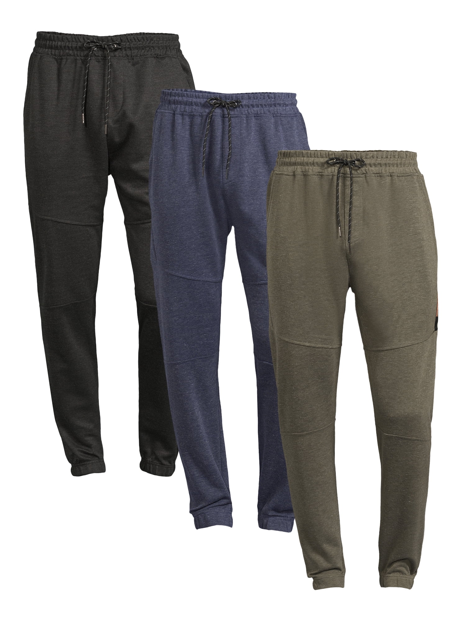 Burnside Men s Fleece Joggers Slim Fit Sweatpants 3 Pack Sizes S XL Walmart
