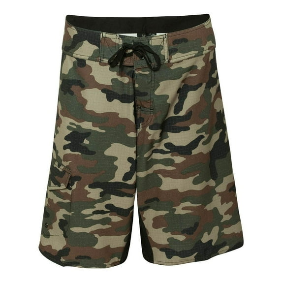 Burnside Men's Dobby Stretch Board Short 38 Green CAMO
