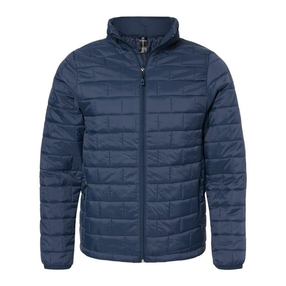 Burnside Men's Elemental Full-Zip Puffer Golf Jacket, 2X-Large Navy Blue -