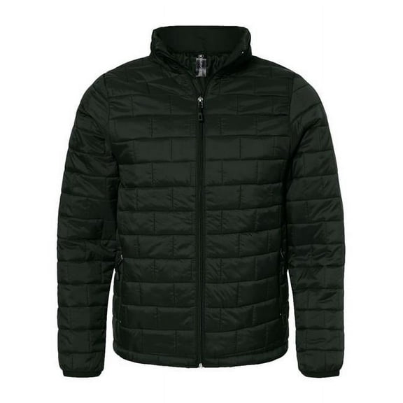 Burnside Men's Elemental Full-Zip Puffer Golf Jacket, Medium Black Camo -