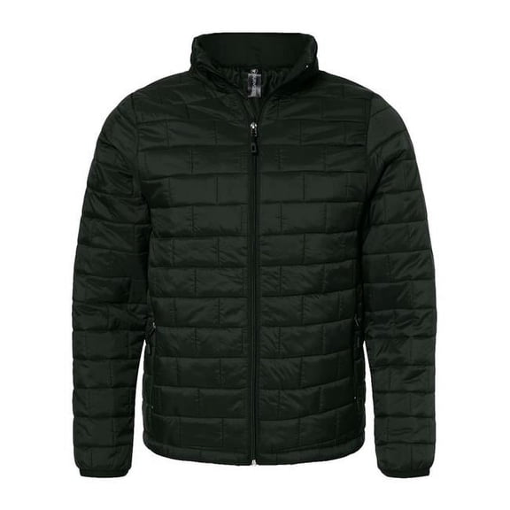 Burnside Men's Elemental Full-Zip Puffer Golf Jacket, X-Large Black Camo -