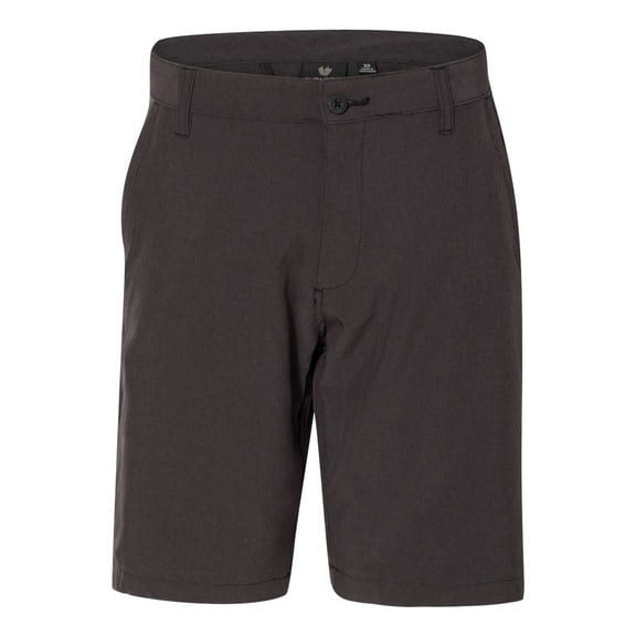Burnside B9820 Men's Hybrid Dual Function 4-Way Stretch Shorts-HEATHER BLACK-34