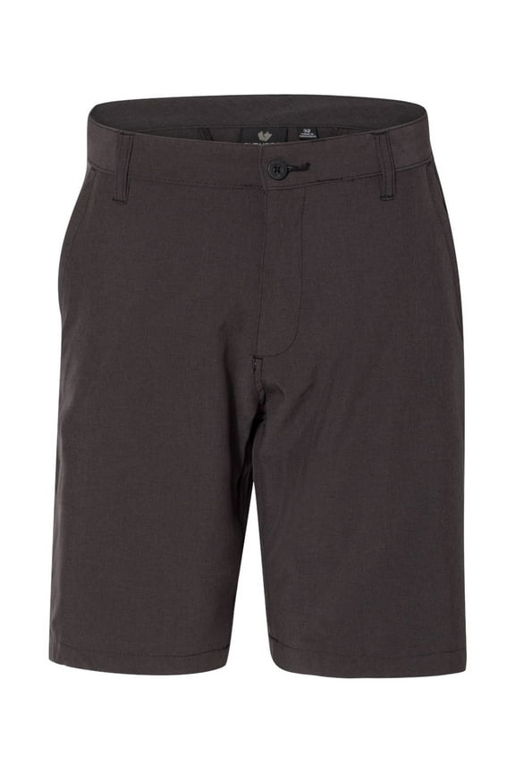 B9820 Men's Hybrid Dual Function 4-Way Stretch Shorts-HEATHER BLACK-34